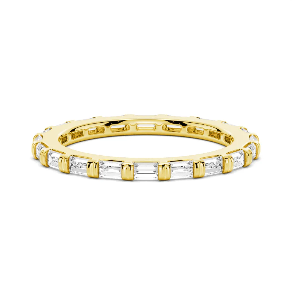 1.2 CT. Slim Baguette Moissanite Stackable Band