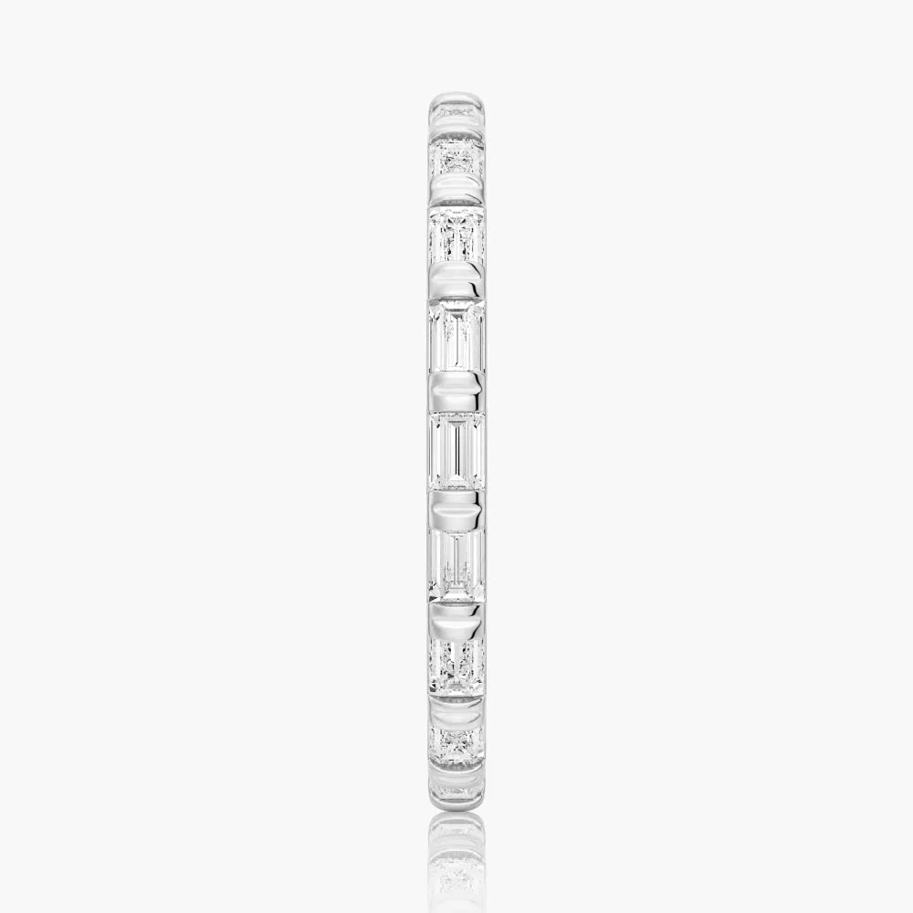 1.2 CT. Slim Baguette Moissanite Stackable Band