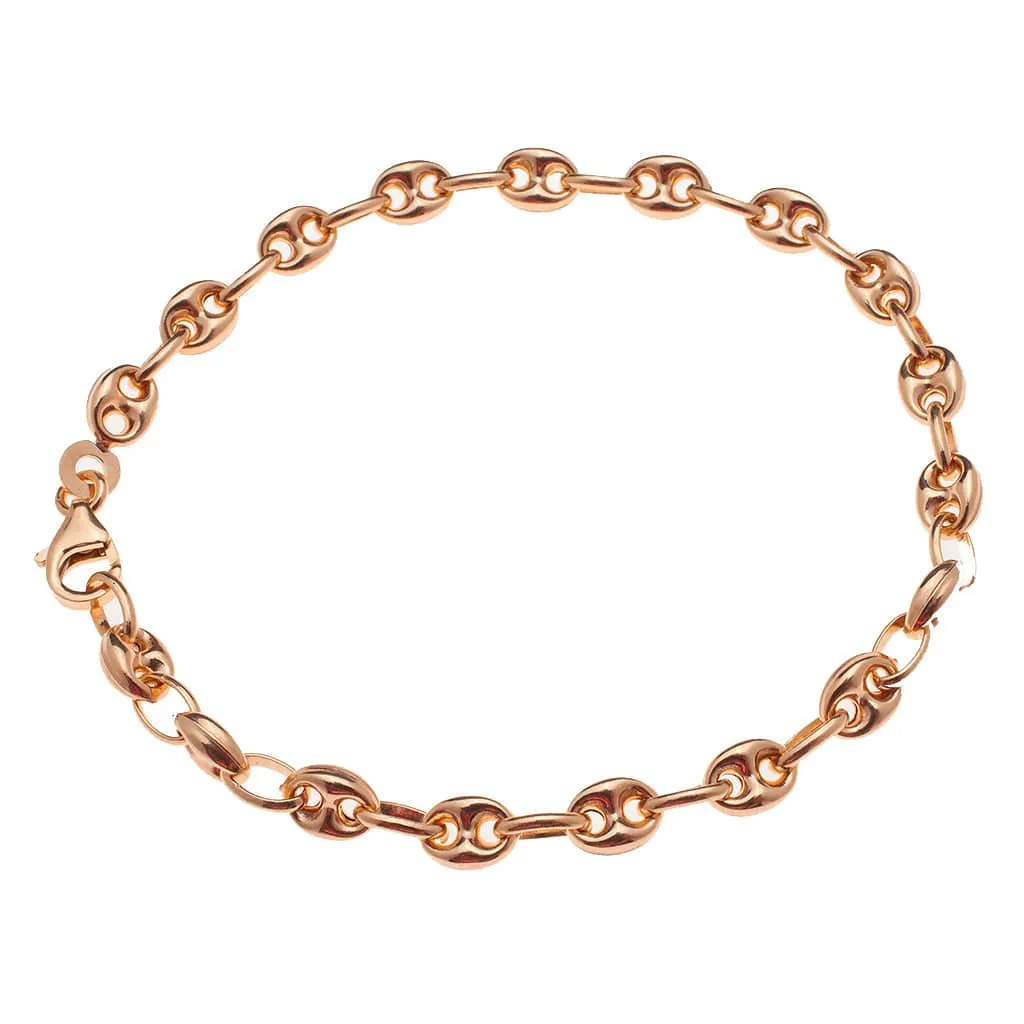 14K Gold Anchor Chain Bracelet 5mm