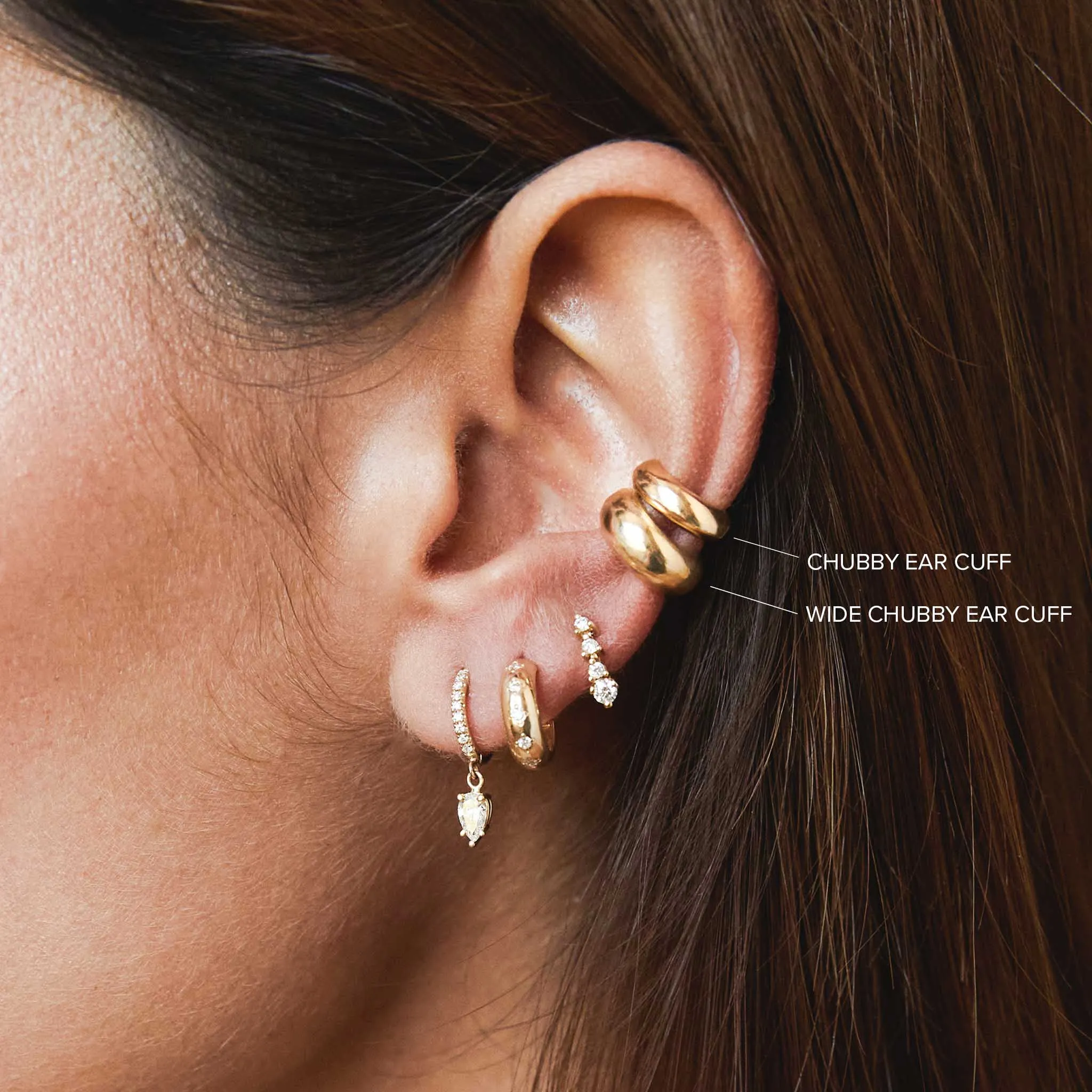 14k Gold Chubby Ear Cuff