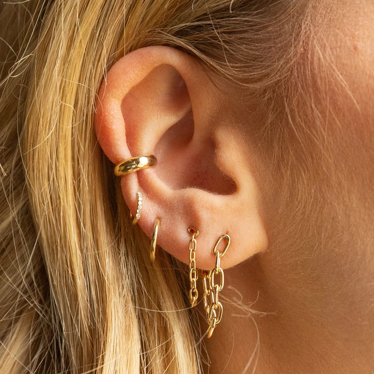 14k Gold Chubby Ear Cuff