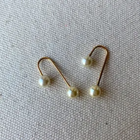 18k Gold Filled Screw Back Pearl Earrings for Wholesale and Jewelry Supplies