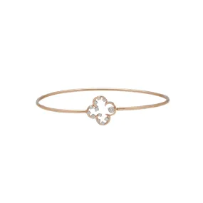 18K Rose Gold & 0.12 Carat Diamond Bangle (3.4gm)