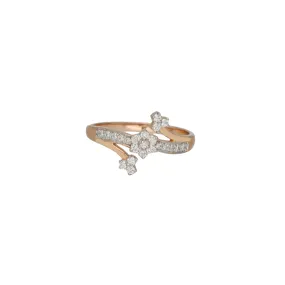 18K Rose Gold & 0.16 Carat Diamond Ring (1.4gm)