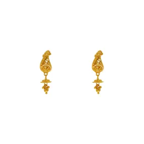 22K Yellow Gold Earrings (4.6gm)