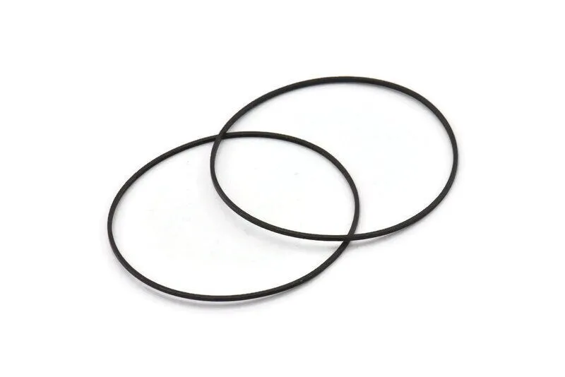 55mm Circle Connectors - 12 Oxidized Black Brass Circle Connectors (55x1x1mm) BS 1106