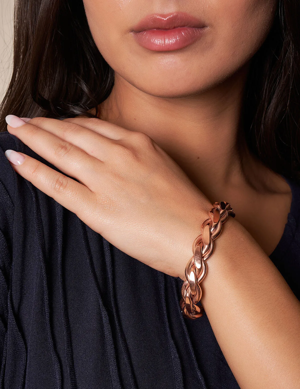 Artisan Braided Copper Bangle