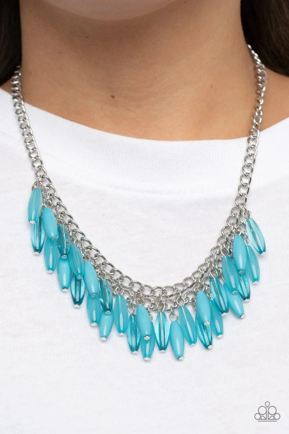 Beach House Hustle Blue Necklace - Paparazzi Accessories