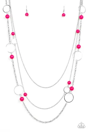 Beachside Babe  Pink Necklace - Paparazzi Accessories