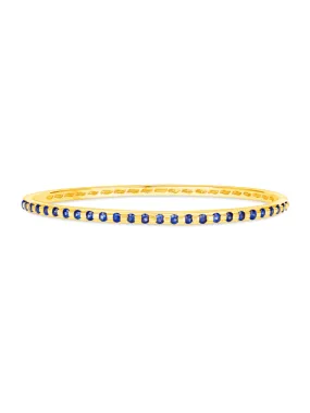 Blue Sapphire Bangle 14K