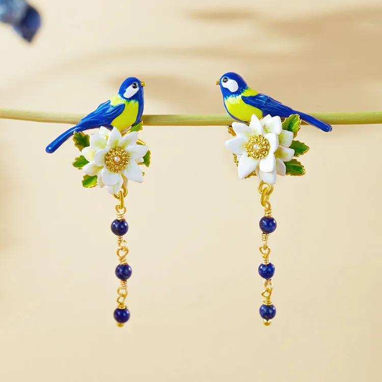 Blue Tit Earrings