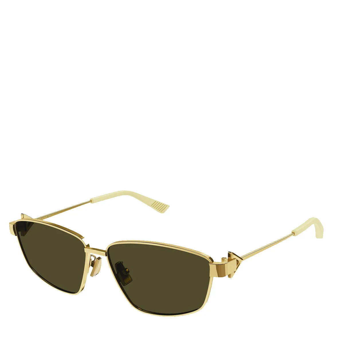 BV1185S Turn Sunglasses, Gold/Brown