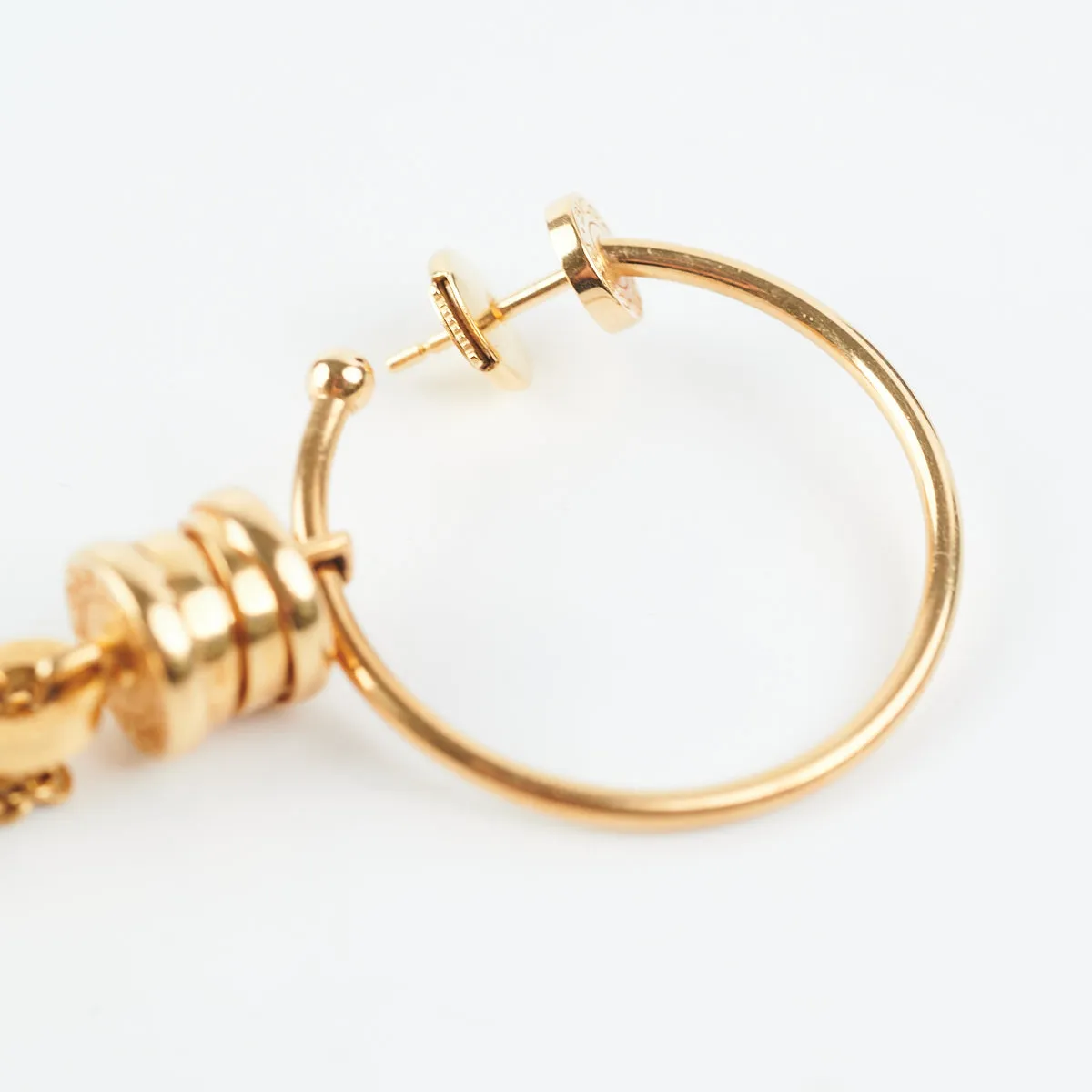 Bvlgari B.zero1 Long Hoop Earrings Yellow Gold