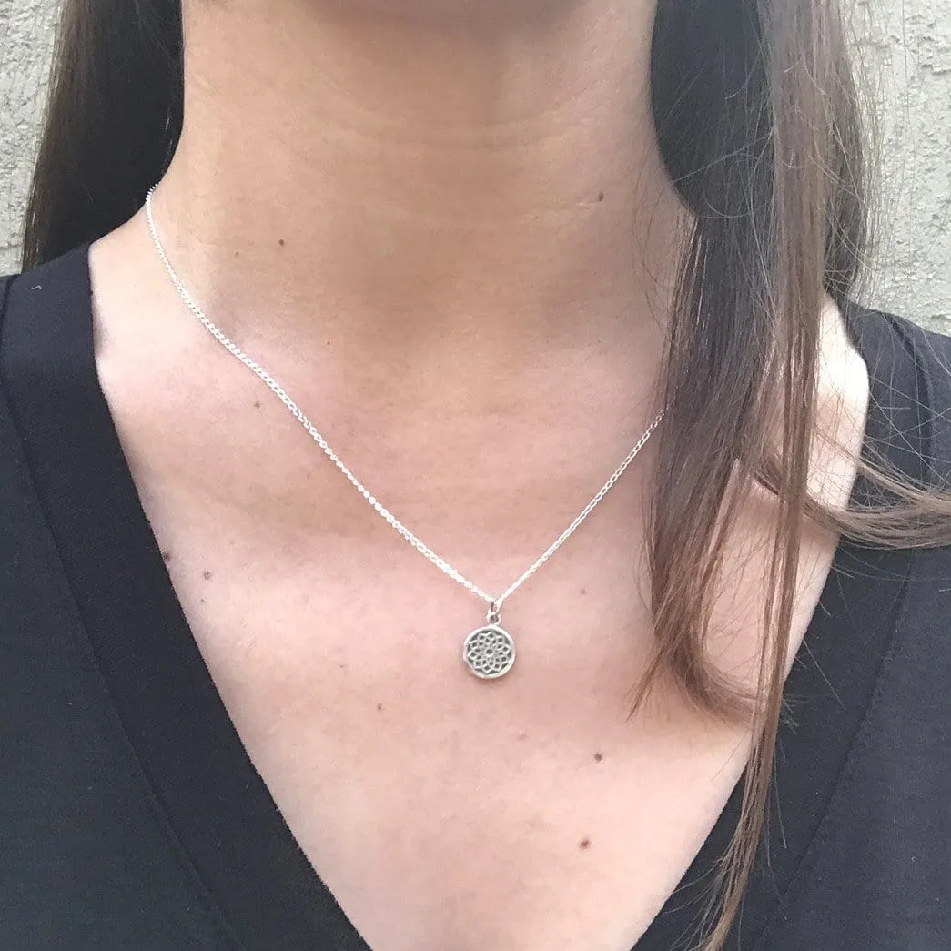 Crown Chakra Sterling Silver Chain Necklace