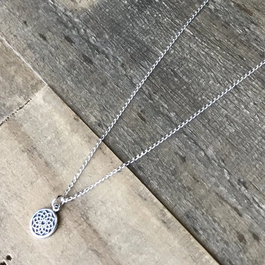 Crown Chakra Sterling Silver Chain Necklace