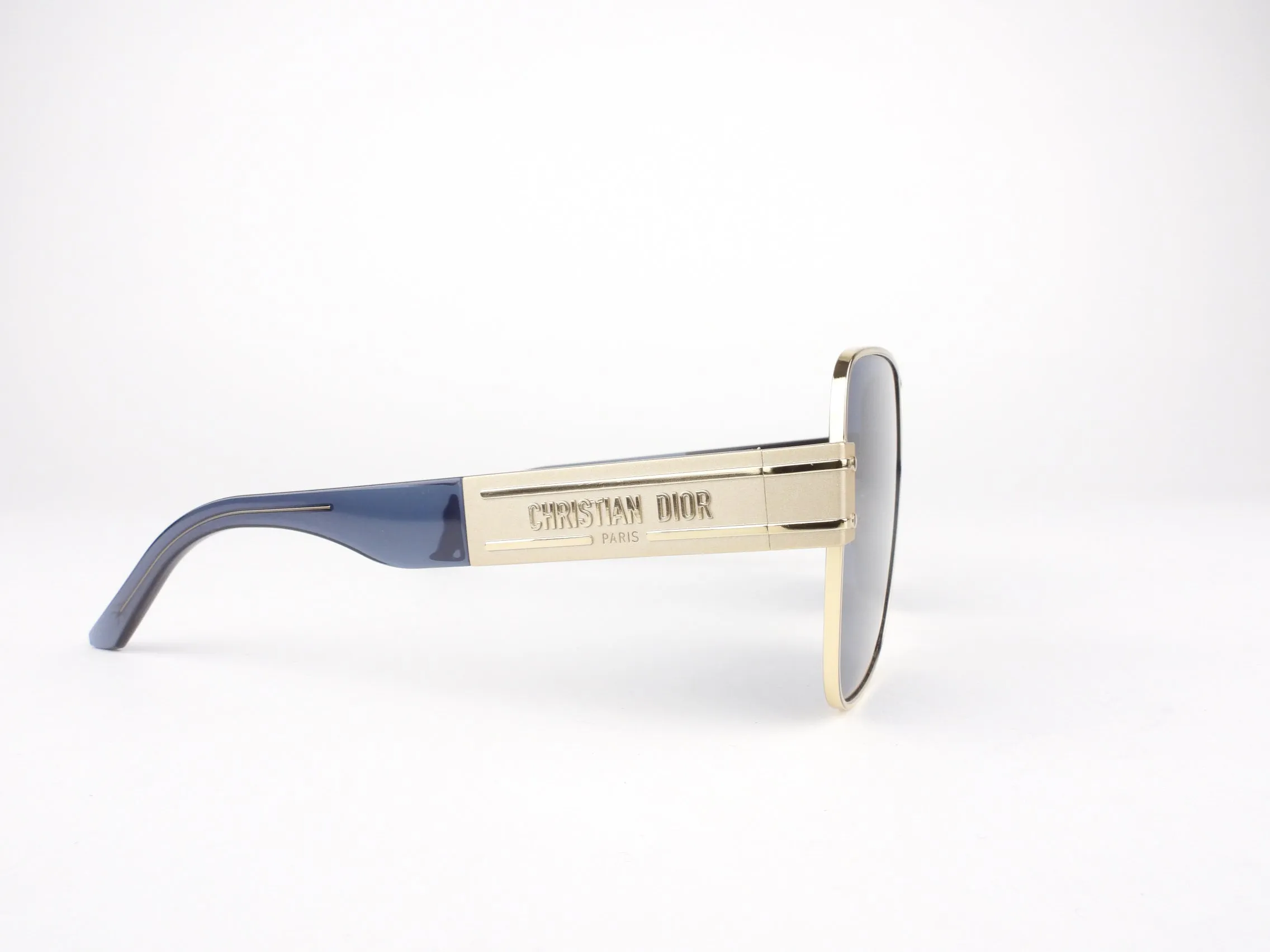 Dior Blue and Gold Tone Square Signature S4U Sunglasses