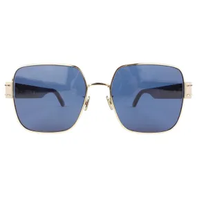 Dior Blue and Gold Tone Square Signature S4U Sunglasses