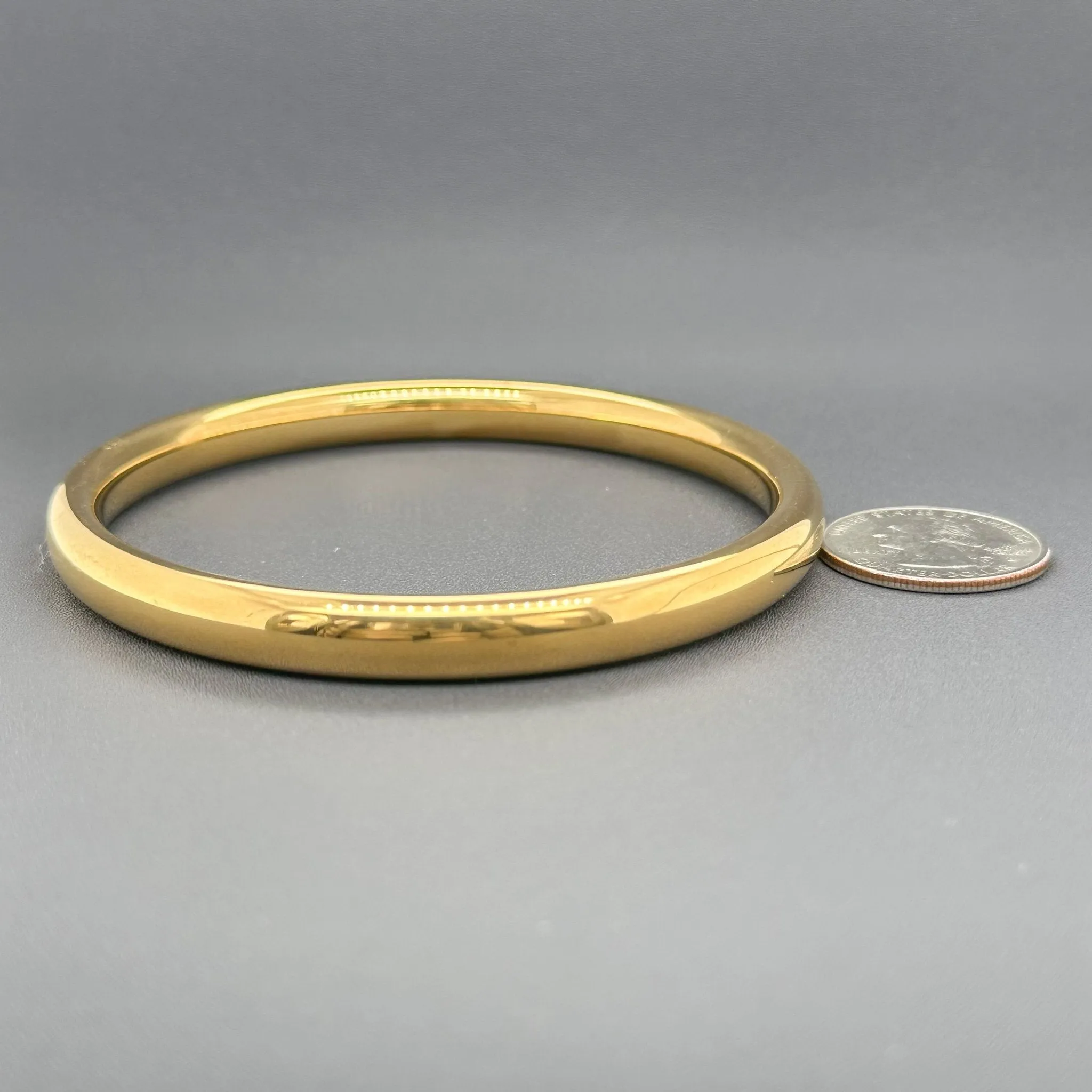 Estate 14K Y Gold Overlay Bangle Bracelet