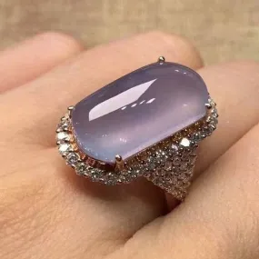 Fashion Taro Crystal Amethyst Ring