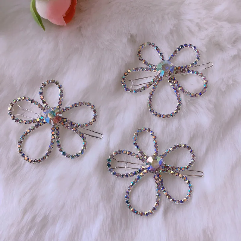 Flower Crystal Clip