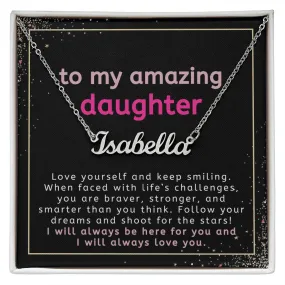 Follow Your Dreams For Daughter Custom Name Necklace From Mom or Dad