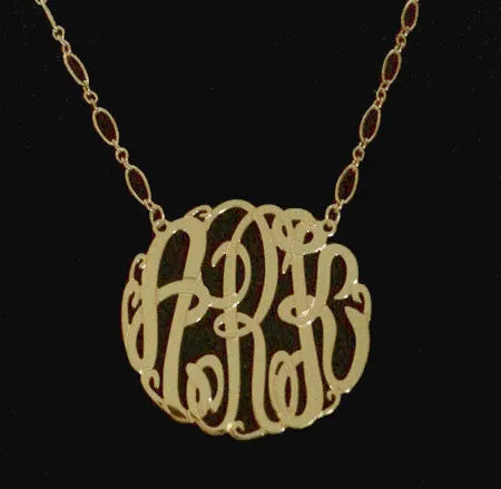 Gold Monogram Necklace - Big Slim