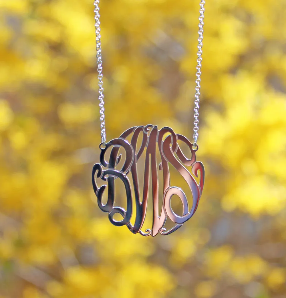 Gold Monogram Necklace - Big Slim