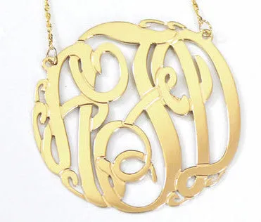 Gold Monogram Necklace - Big Slim