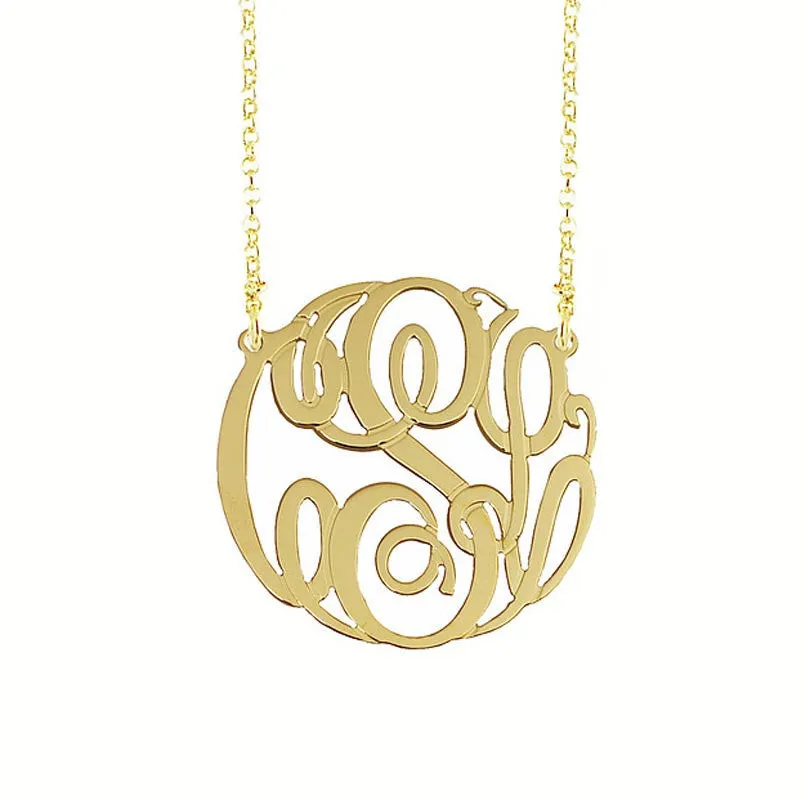 Gold Monogram Necklace - Big Slim