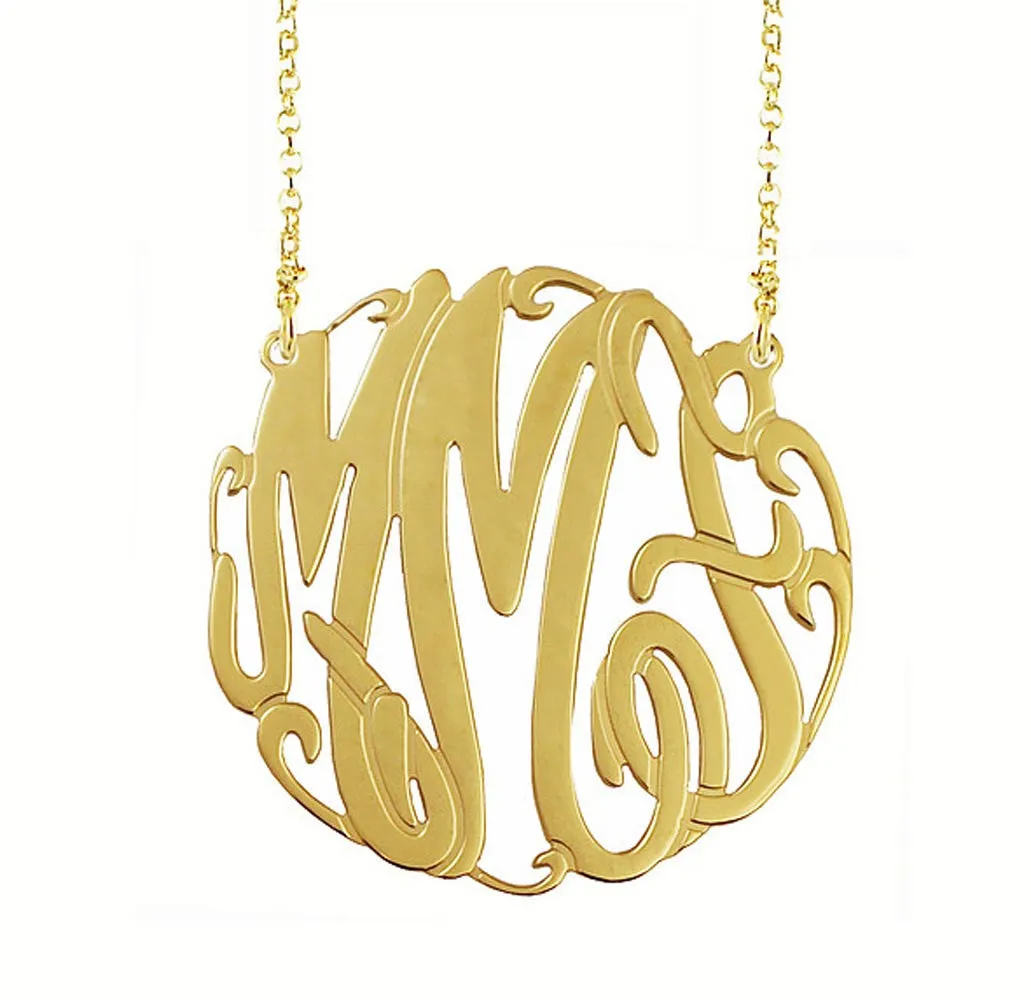 Gold Monogram Necklace - Big Slim