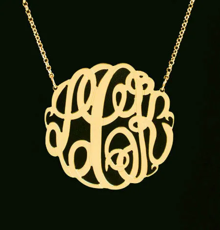 Gold Monogram Necklace - Big Slim