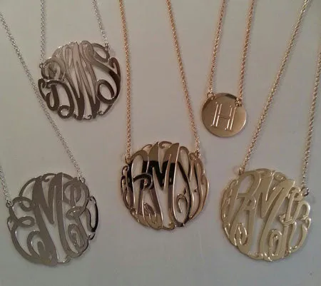 Gold Monogram Necklace - Big Slim