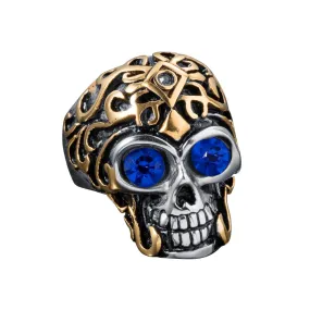 Gothic Midnight Skull Ring