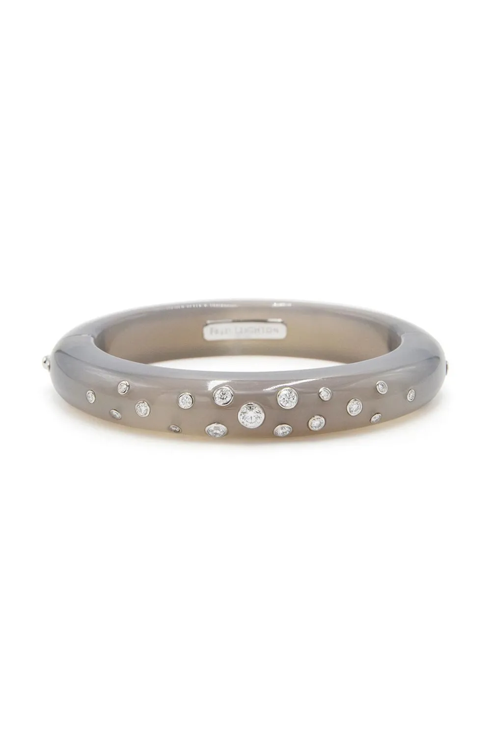 Grey Chalcedony Constellation Bangle Bracelet