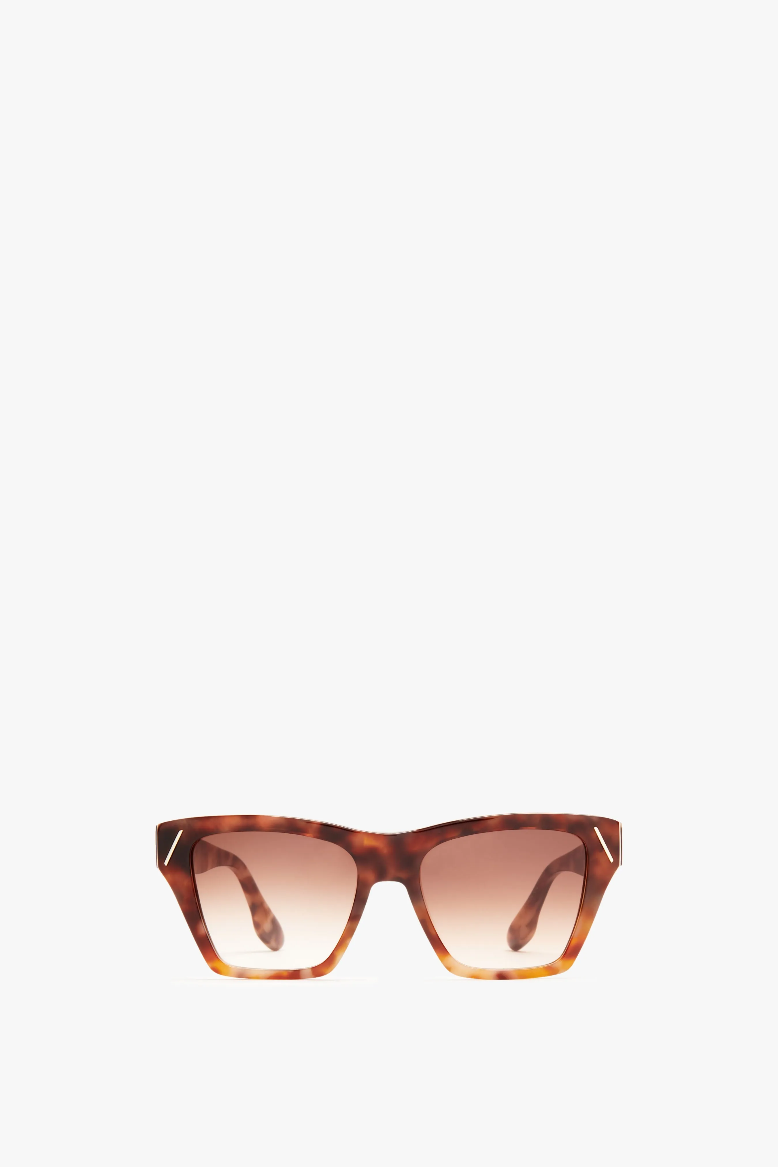 Guilloche Frame Sunglasses In Dark Havana Fade