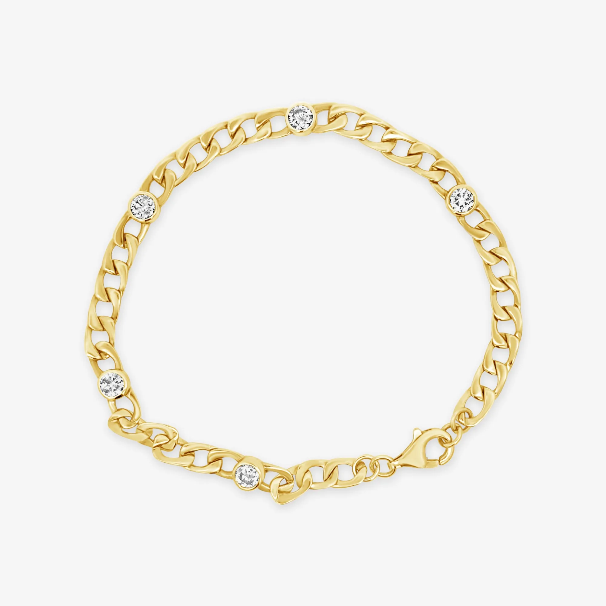 Havana Link 5 Bezel Set Diamond Bracelet