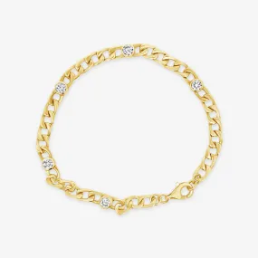 Havana Link 5 Bezel Set Diamond Bracelet