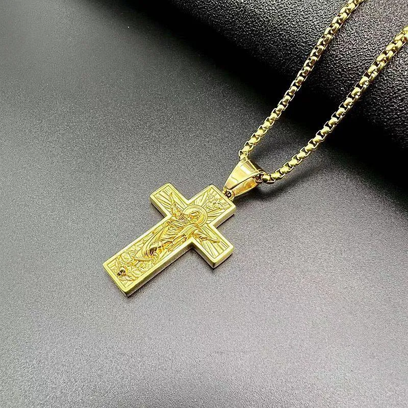 Hip Hop Messiah Cross Gold Pendant