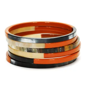 Horn Bangle Set With Lacquer