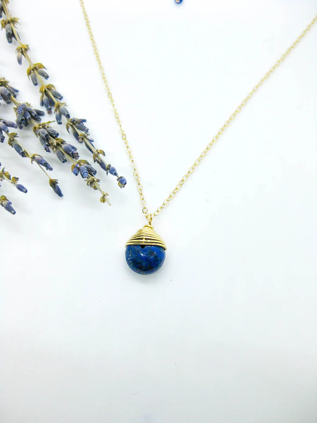 Jasmine: Lapis Necklace - n615