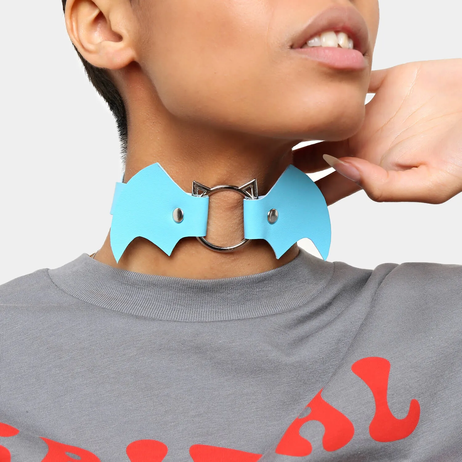 Kawaii Baby Blue Bat Choker