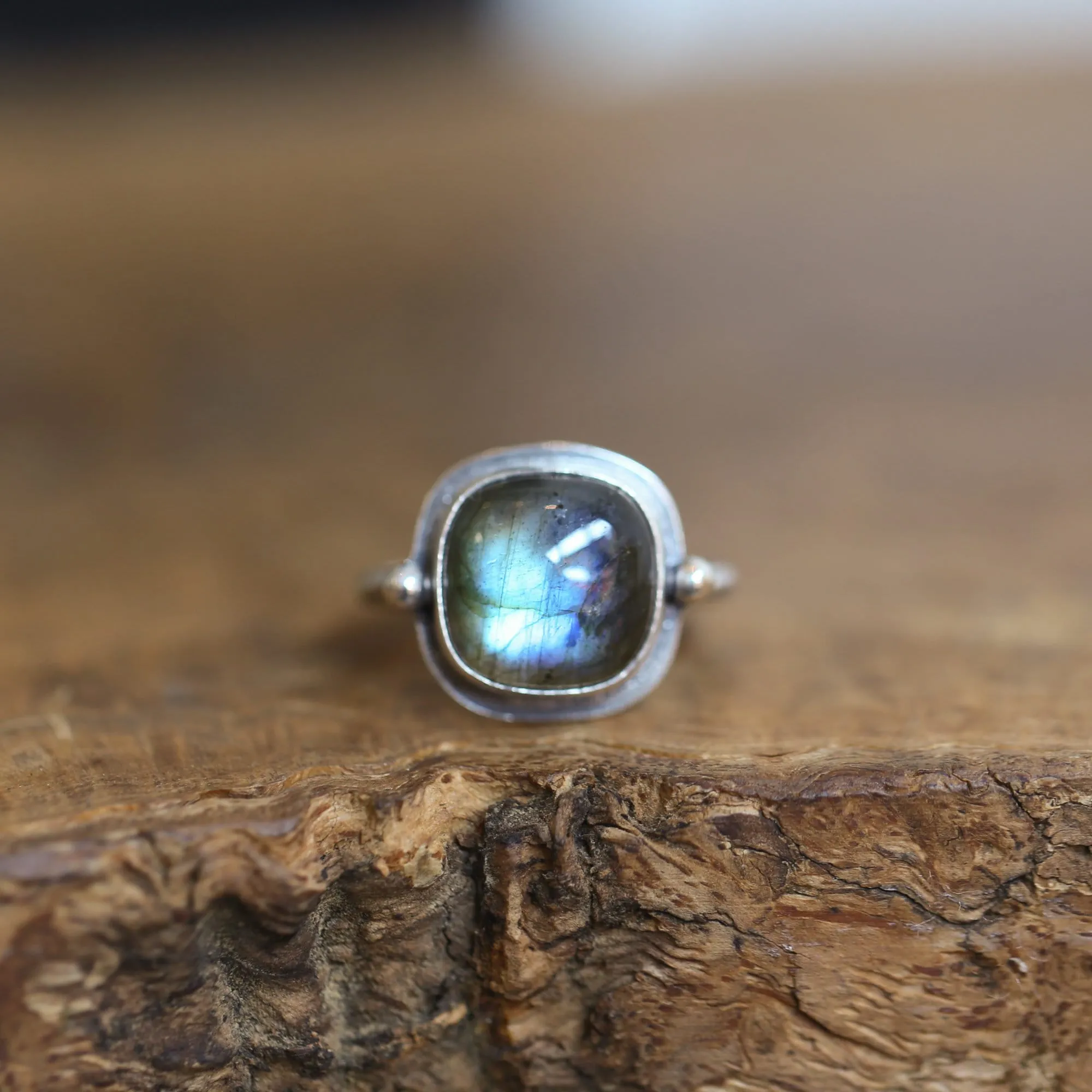 Labradorite Chelsea Ring - .925 Sterling Silver - Labradorite Ring - Silversmith Ring