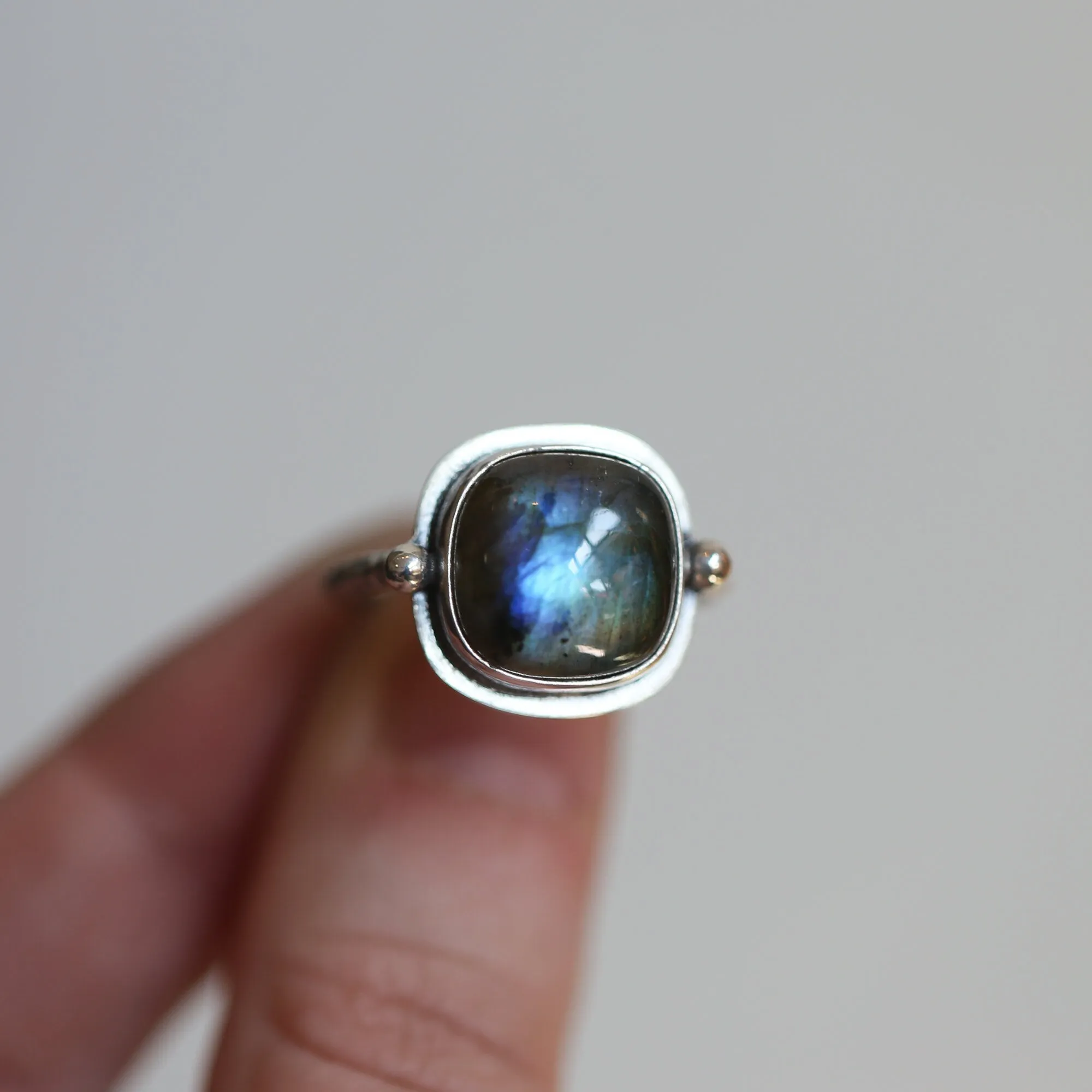 Labradorite Chelsea Ring - .925 Sterling Silver - Labradorite Ring - Silversmith Ring