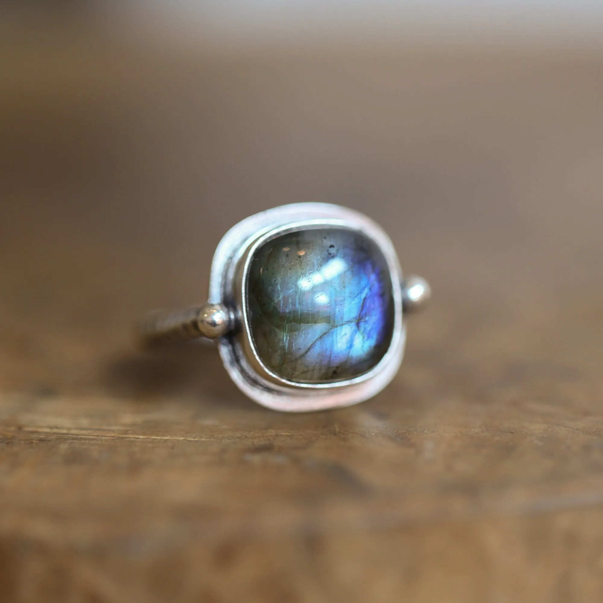 Labradorite Chelsea Ring - .925 Sterling Silver - Labradorite Ring - Silversmith Ring