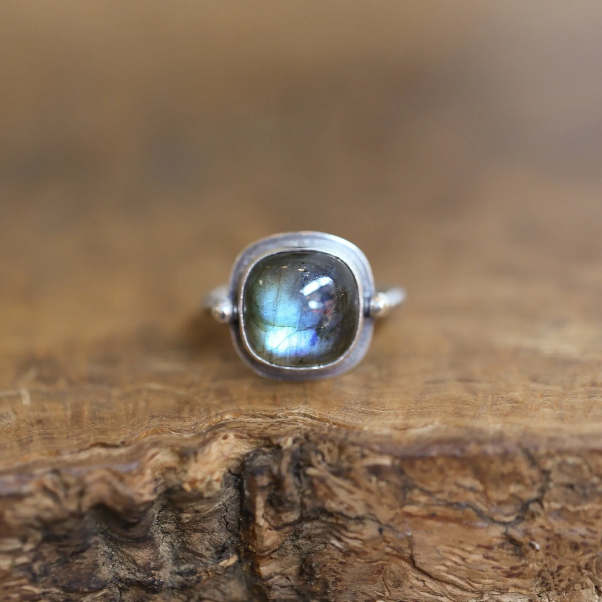 Labradorite Chelsea Ring - .925 Sterling Silver - Labradorite Ring - Silversmith Ring