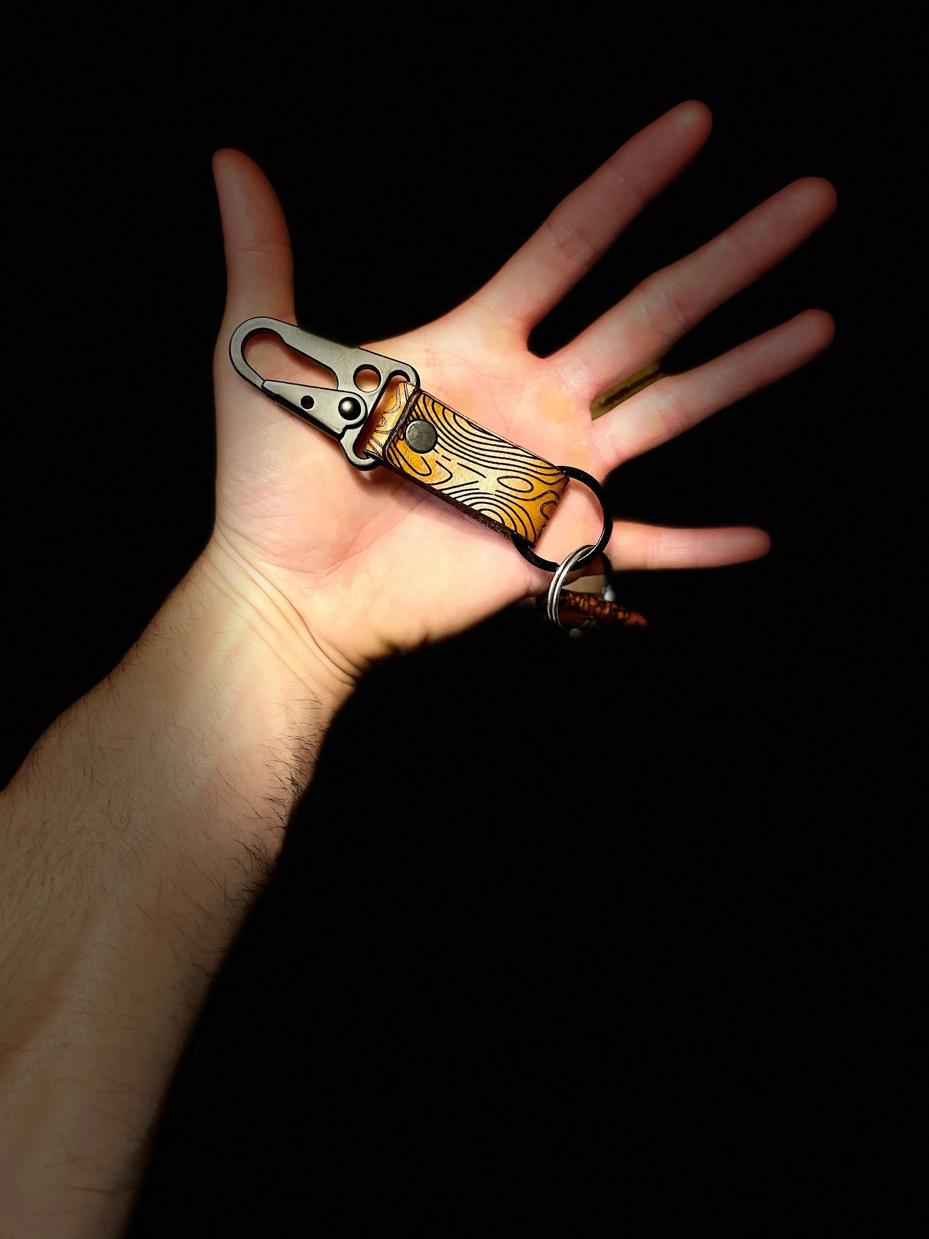 Leather Clip Keychain Handmade