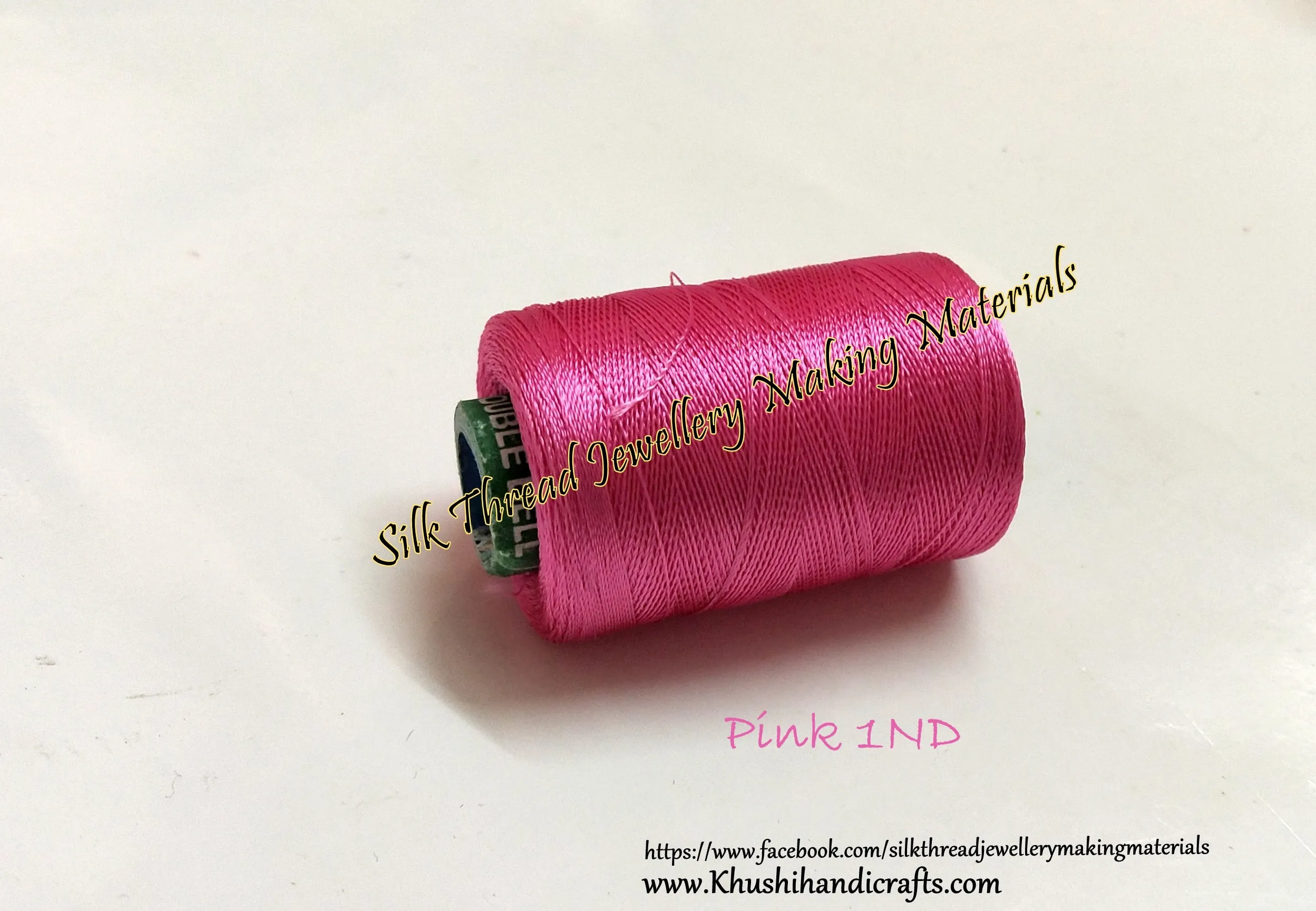 Light Pink shade Silk Threads Individual Spools for Bangle/Jhumkas/Jewelry Designing/Tassel Making Shade No. 1ND