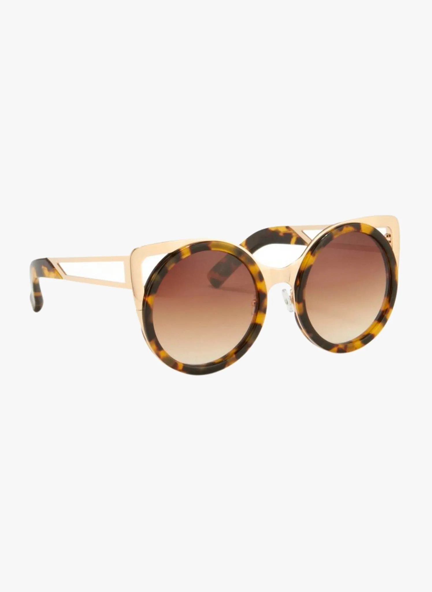 Linda Farrow X Erdem  Cat Eye Tortoise Shell Sunglasses