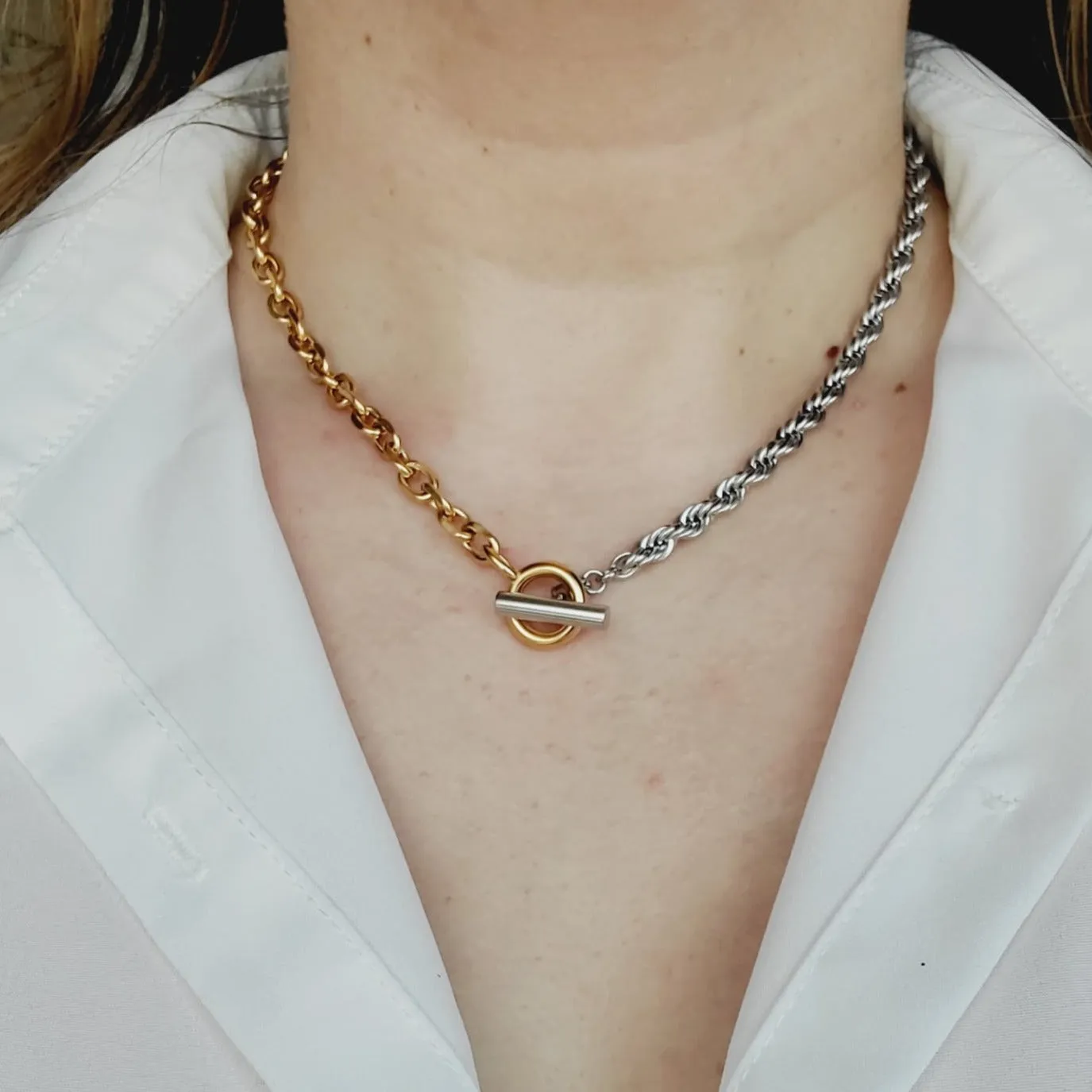 Marela Double Tone Necklace