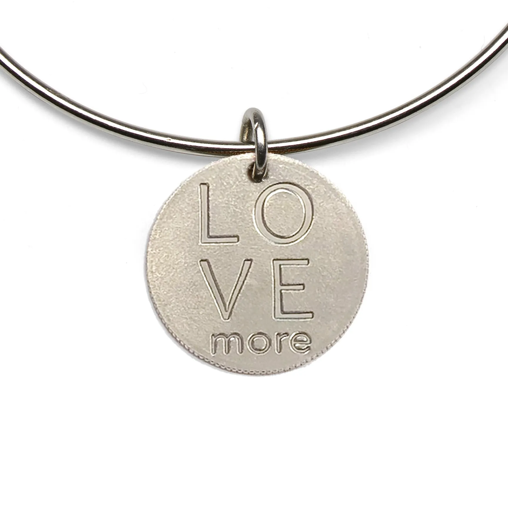 Mariamor Love More Quarter Adjustable Bangle, Sterling Silver